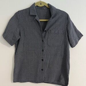 Vintage Plaid Button Down Top